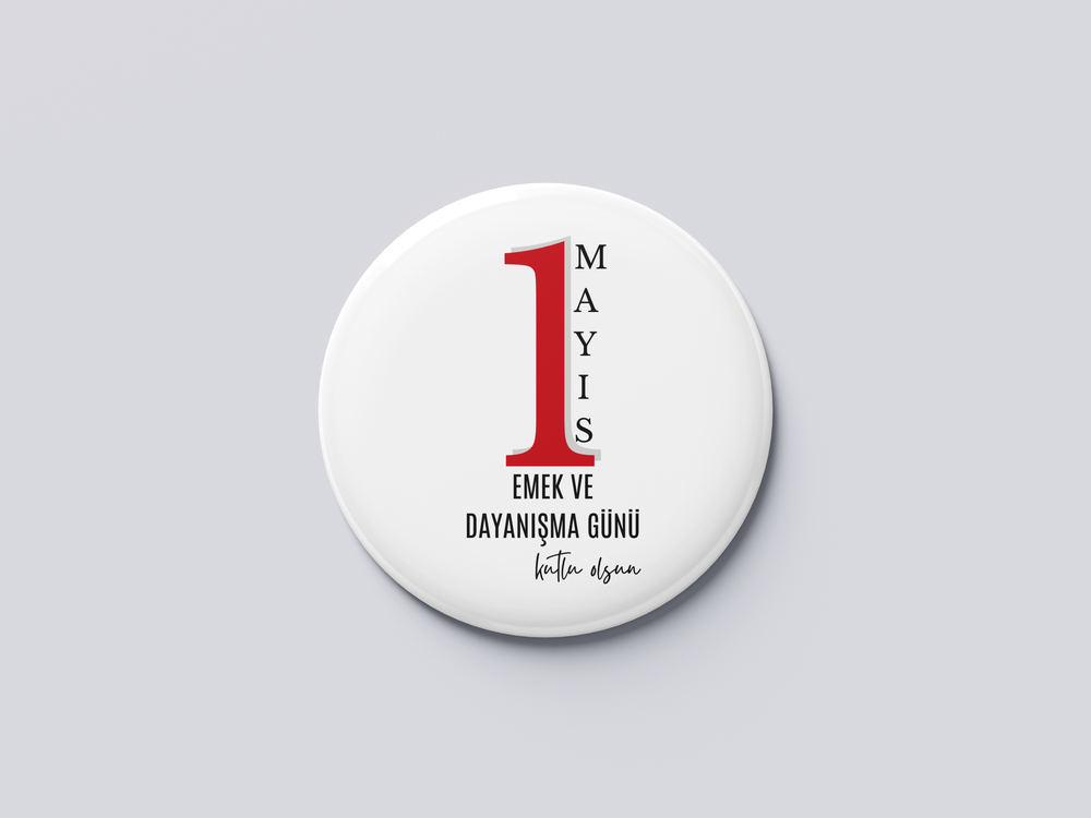 1 MAYIS ROZET BUTON MAGNET 5 ADET