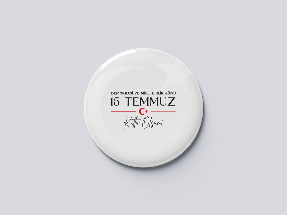 15 TEMMUZ ROZET BUTON MAGNET 5 ADET