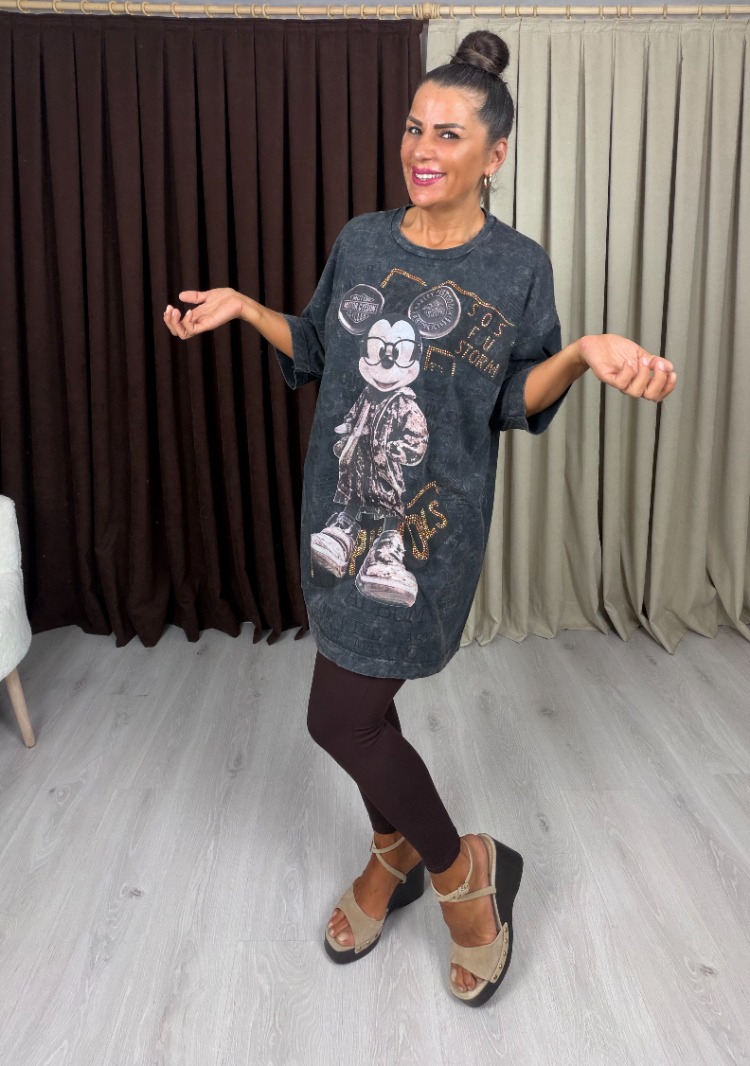 Rovin Miki T-Shirt Siyah