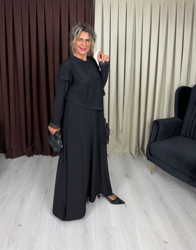 Rana File Detaylı İkili Elbise