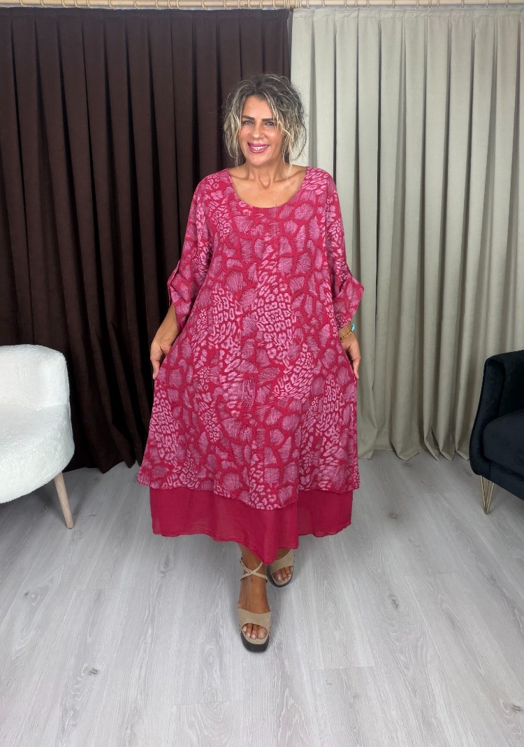 Bade İthal Elbise Kırmızı