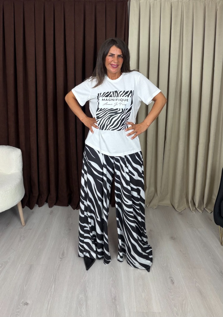 Viore Takım Zebra Desenli