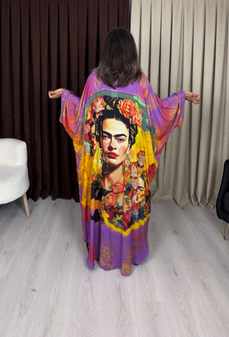 Safira Tasarım Kimono Frida Mor