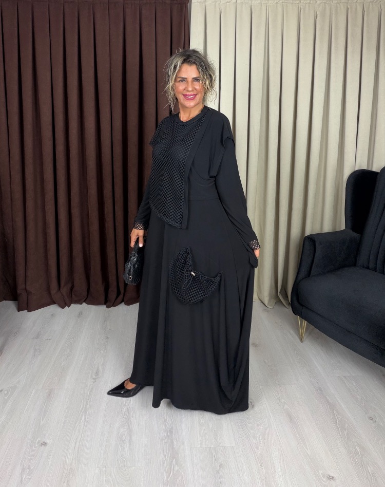 Rana File Detaylı İkili Elbise