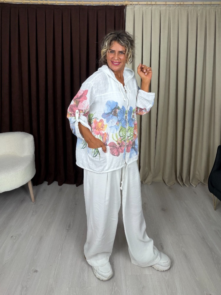 Sima İthal Keten Kap Beyaz