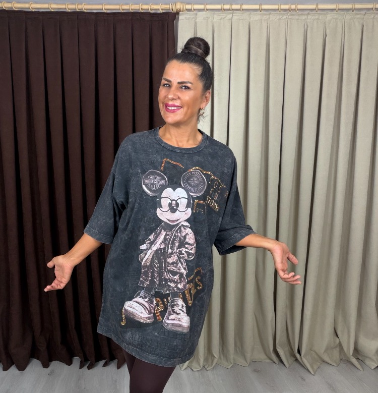 Rovin Miki T-Shirt Siyah