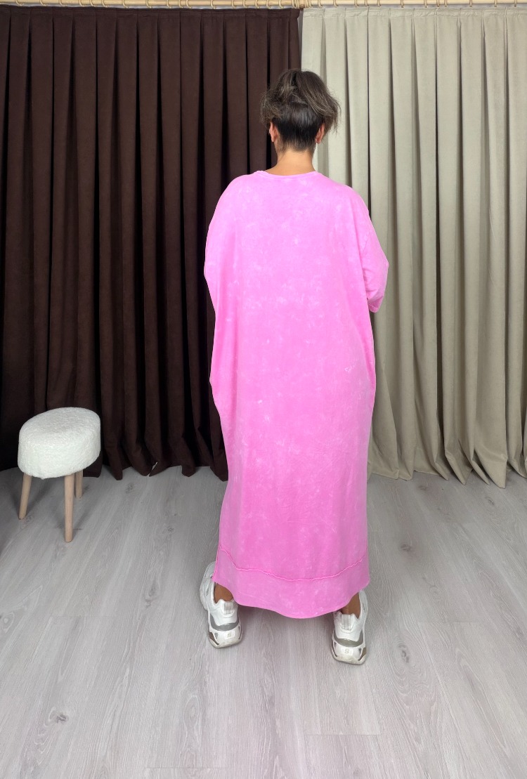 Bonbon Mikili Elbise Pembe