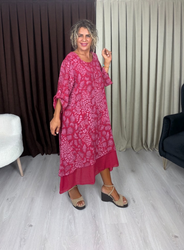 Bade İthal Elbise Kırmızı