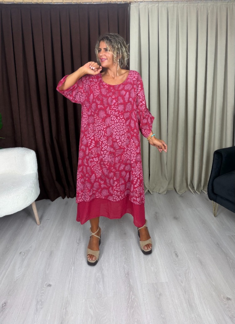 Bade İthal Elbise Kırmızı