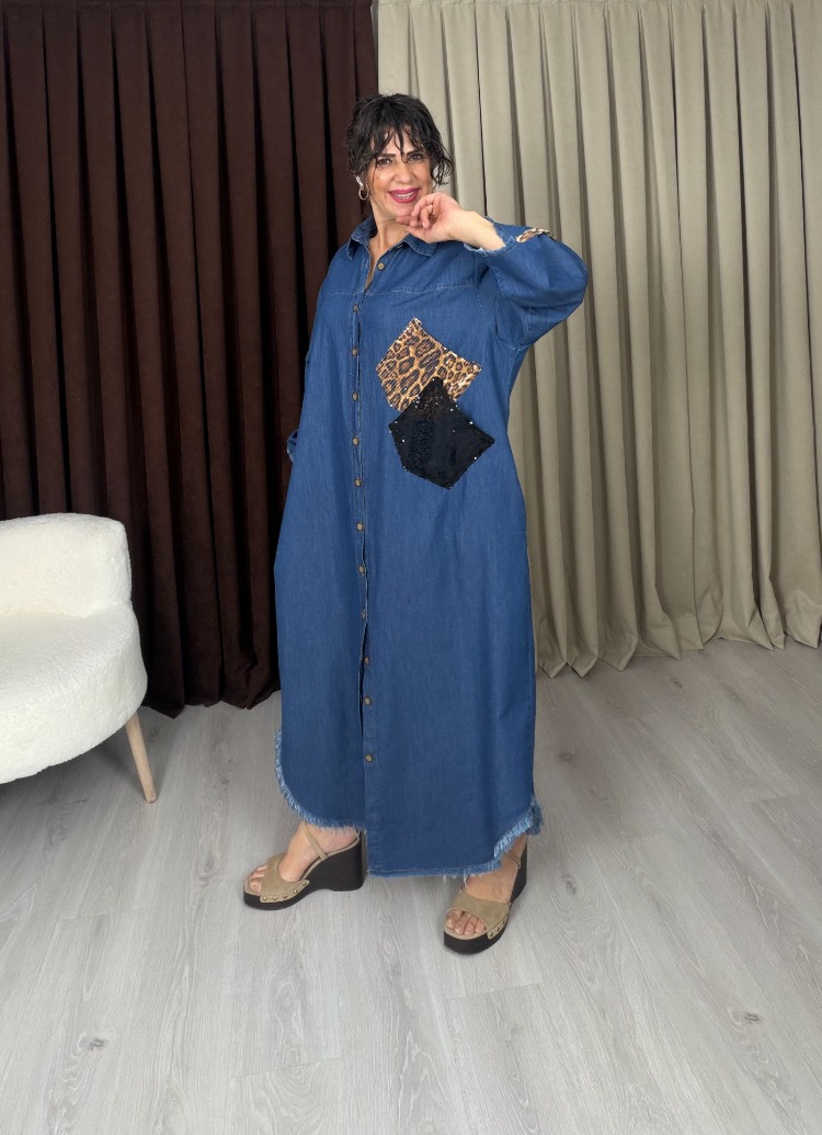 Paloma Denim Gömlek Elbise