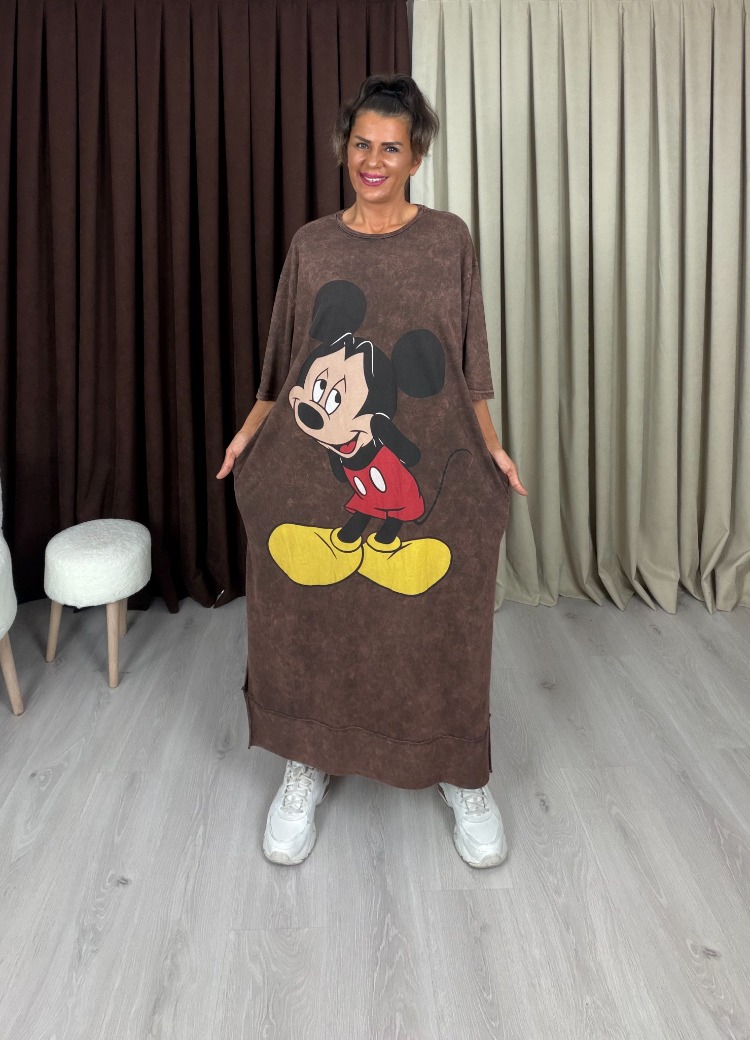 Bonbon Mikili Elbise Kahve