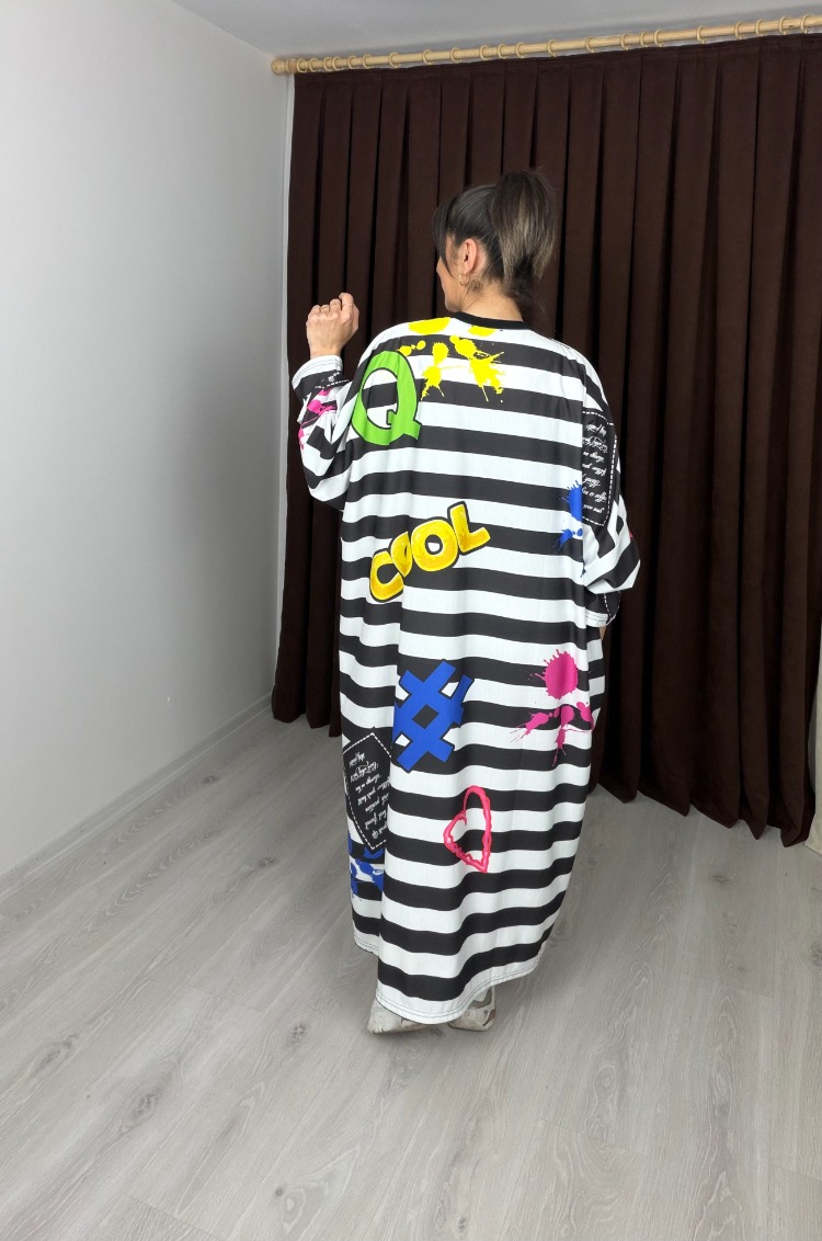 Elena Mikili Elbise Beyaz