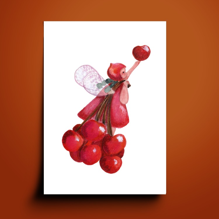 Kart Baskı Set | 'Fairies-Fruits'