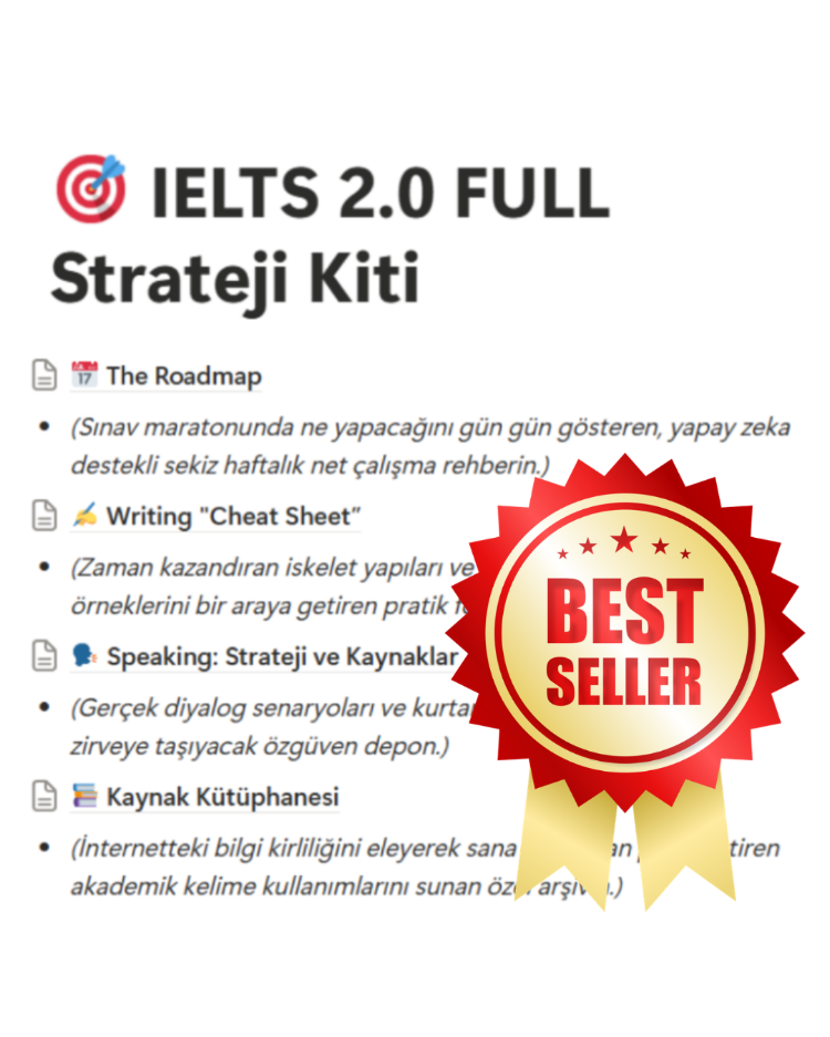 IELTS 2.0 FULL Strateji Kiti: 7.0+ Yol Haritası & Şablonlar
