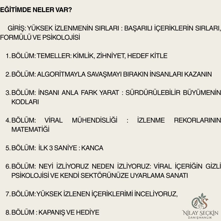 YÜKSEK İZLENMENİN SIRLARI VİDEO EĞİTİMİ 