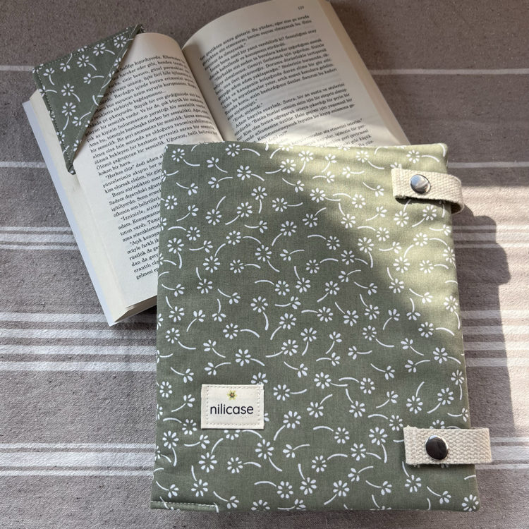 çok gözlü kitap/tablet kılıfı yeşil
