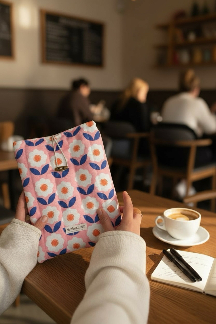 Floral Kitap ve Tablet Çantası