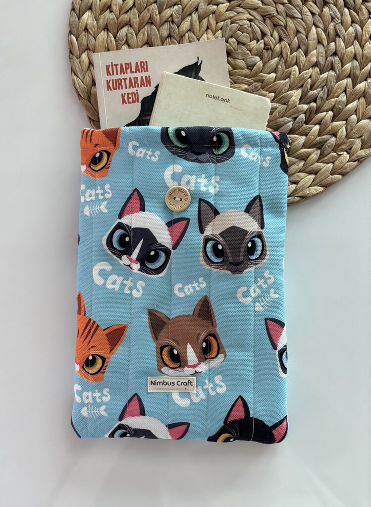 Kediler Kitap ve Tablet Çantası
