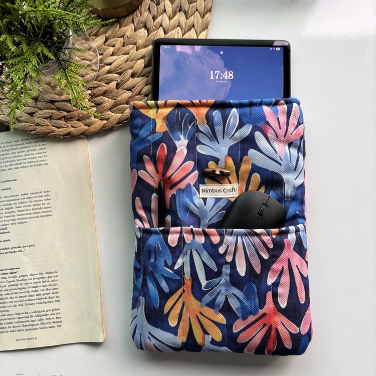 Cepli Mercan Kitap ve Tablet Çantası