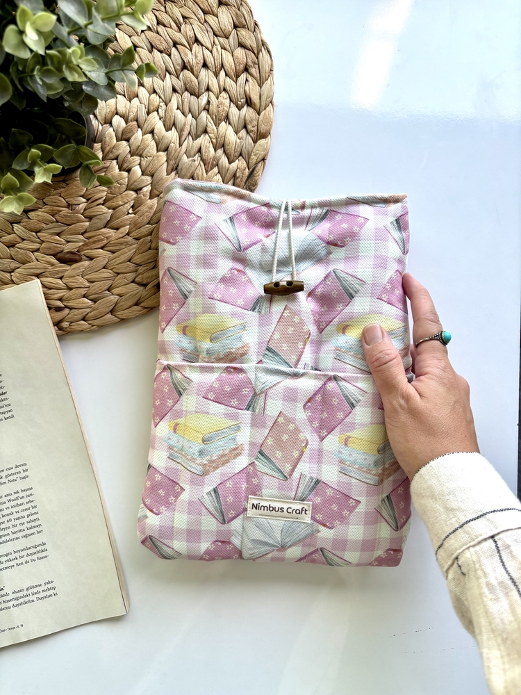 Cepli Pink Library Kitap ve Tablet Çantası