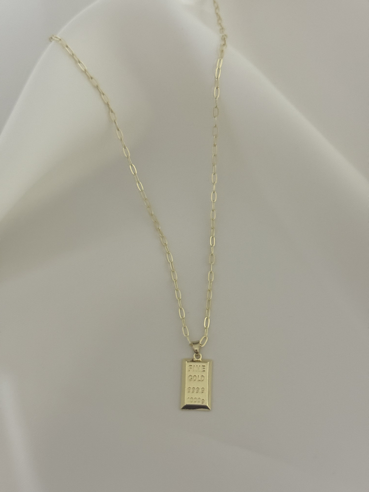 Gold Ataç Zincir Külçe Kolye