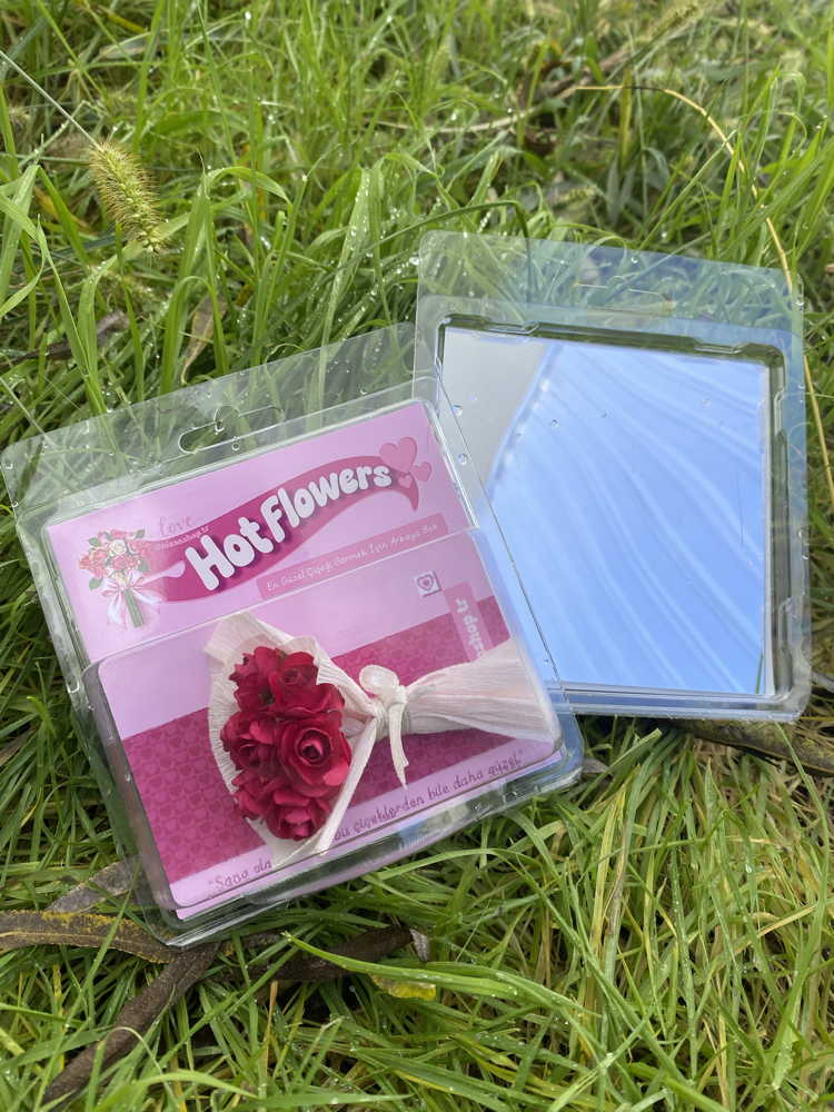Kişiye Özel Fotoğraflı HotFlowers Mini Buket AYNALI