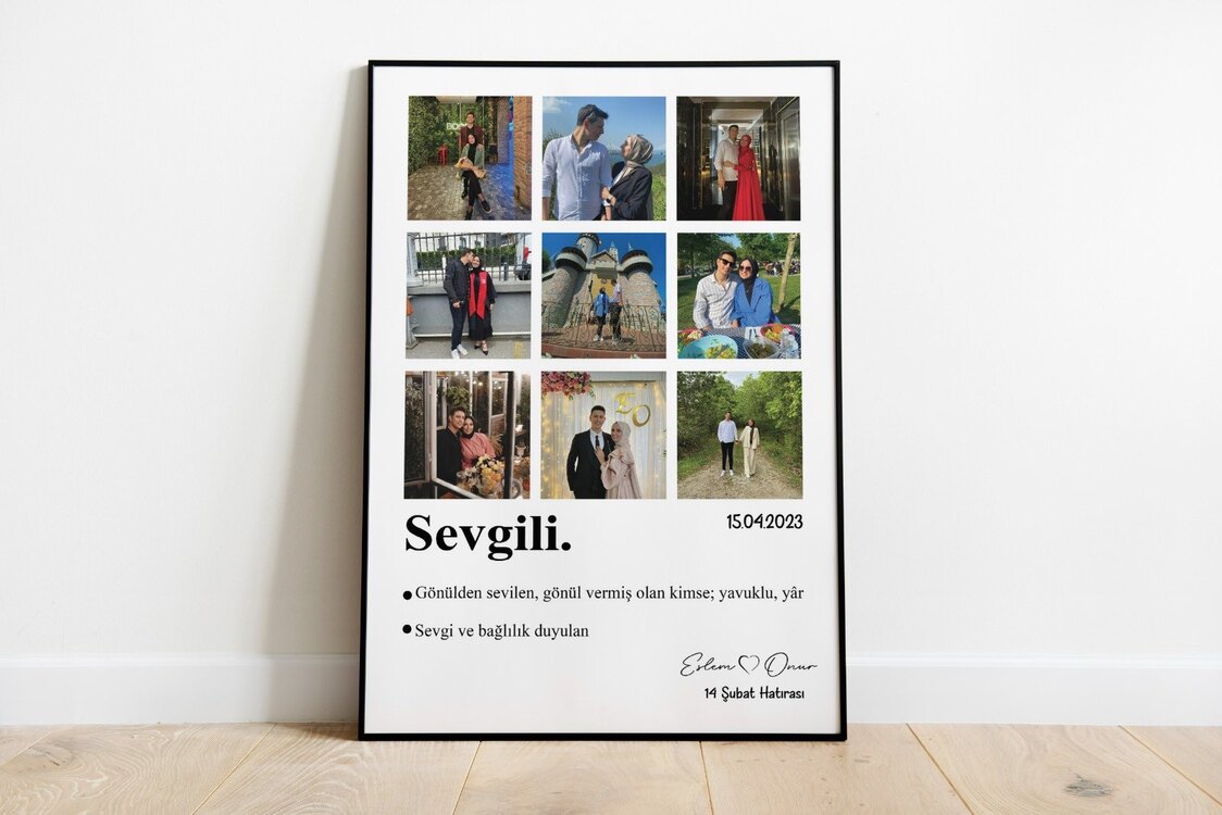 ÇERÇEVELİ SEVGİLİLER GÜNÜ HEDİYE