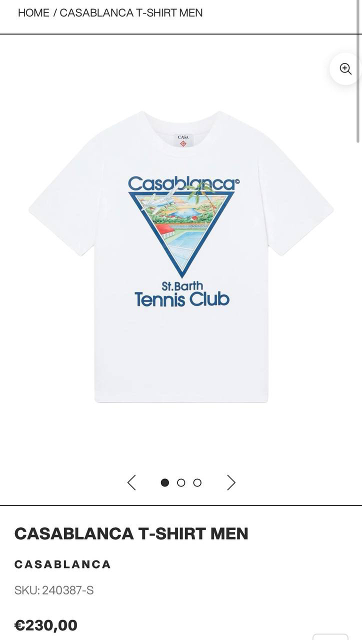 CASABLANCA Pamuklu T-shirt Beyaz