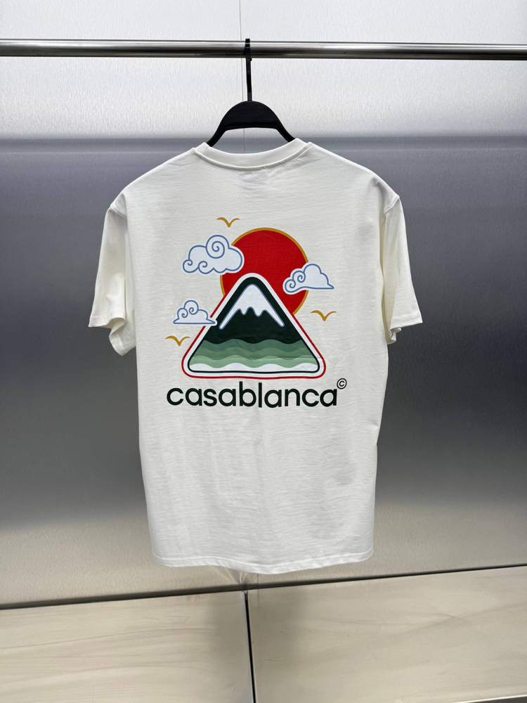 CASABLANCA Pamuklu T-shirt Beyaz