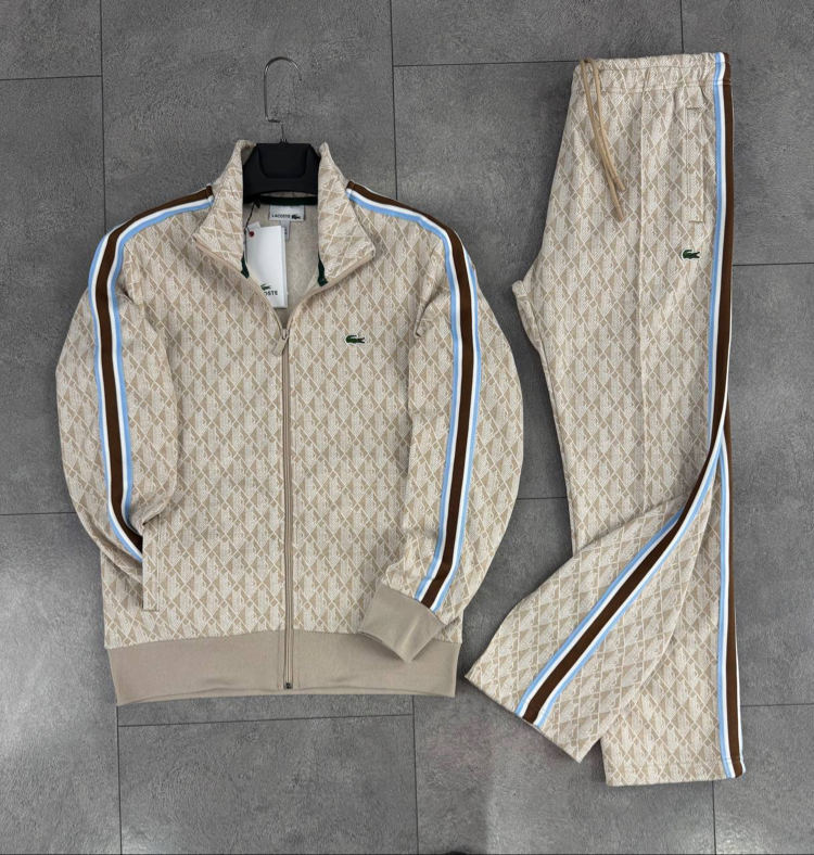 LACOSTE Monogram Eşofman Takımı Bej