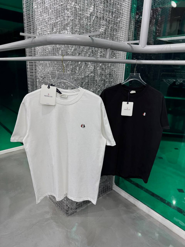 MONCLER Siyah Pamuklu T-Shirt