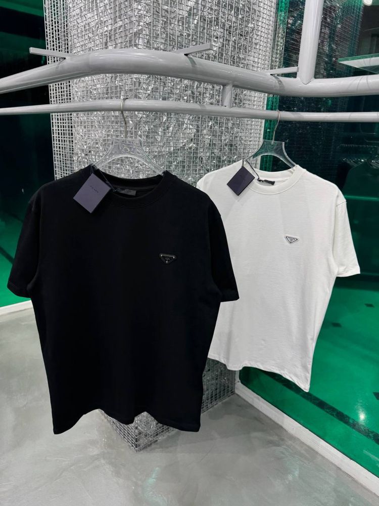 PRADA Logo Pamuklu Siyah T-Shirt