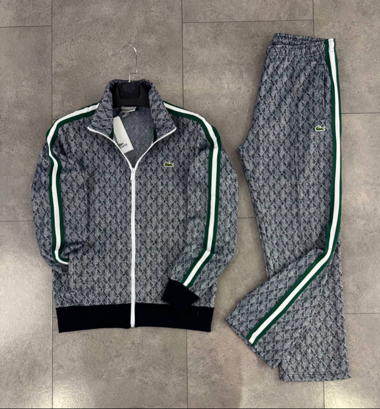 LACOSTE Monogram Eşofman Üst Gri