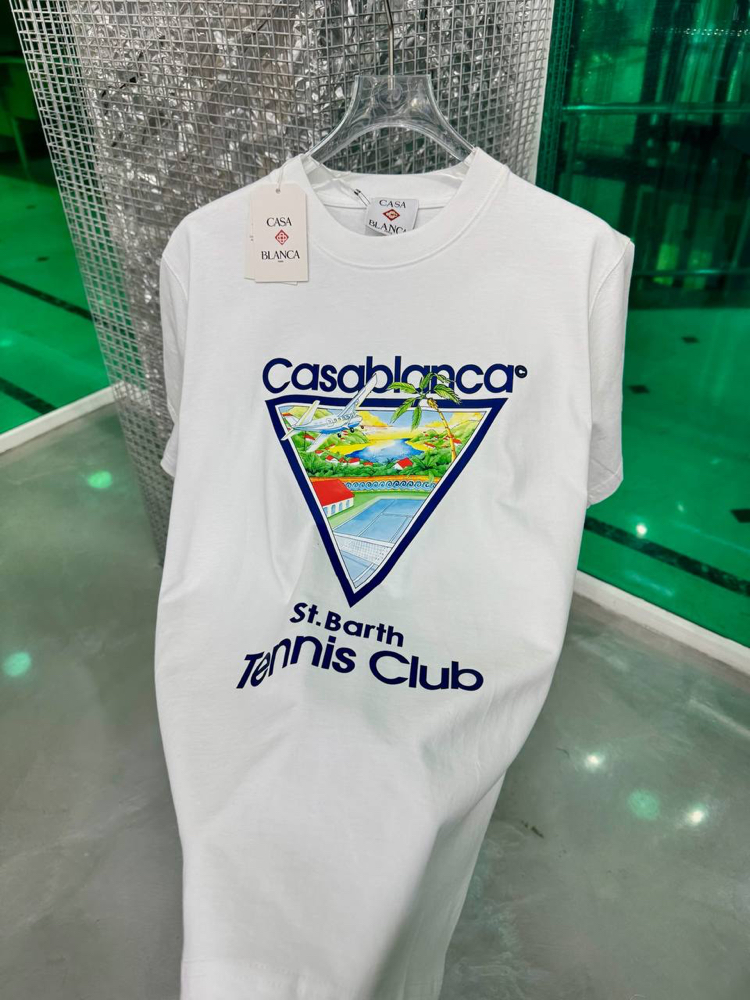 CASABLANCA Pamuklu T-shirt Beyaz