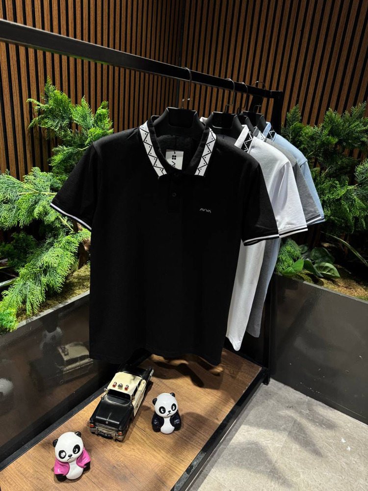 AVVA  Polo Yaka T-shirt Siyah