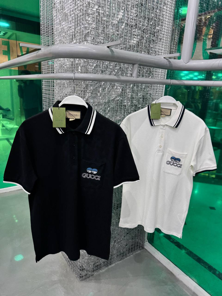 GUCCI Siyah Polo Yaka T-Shirt