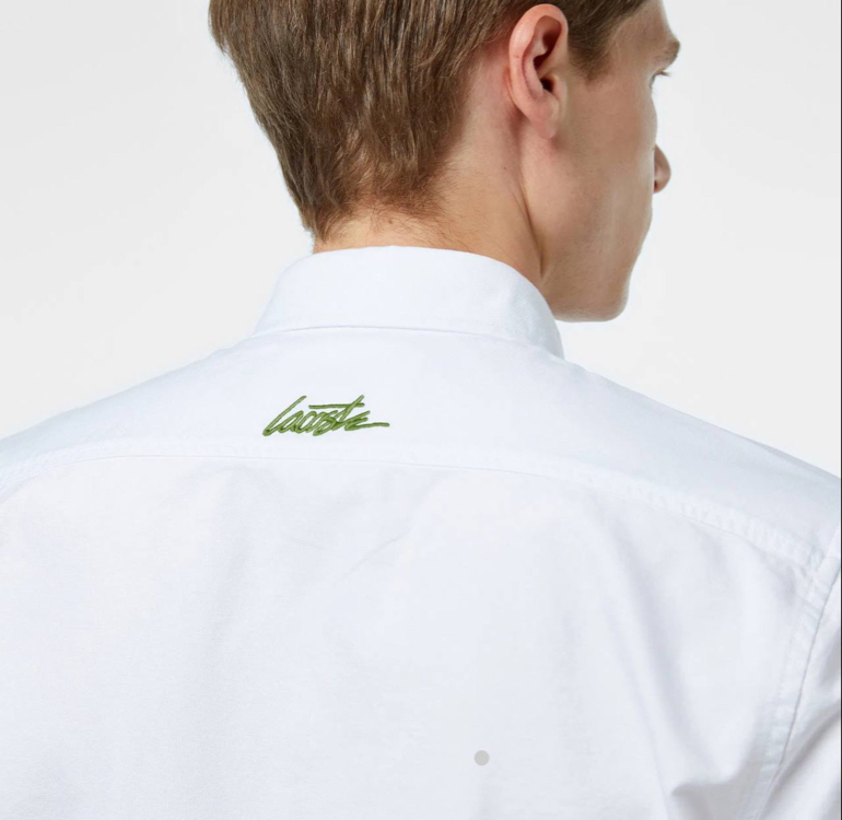 LACOSTE Slim Fit Gömlek Beyaz