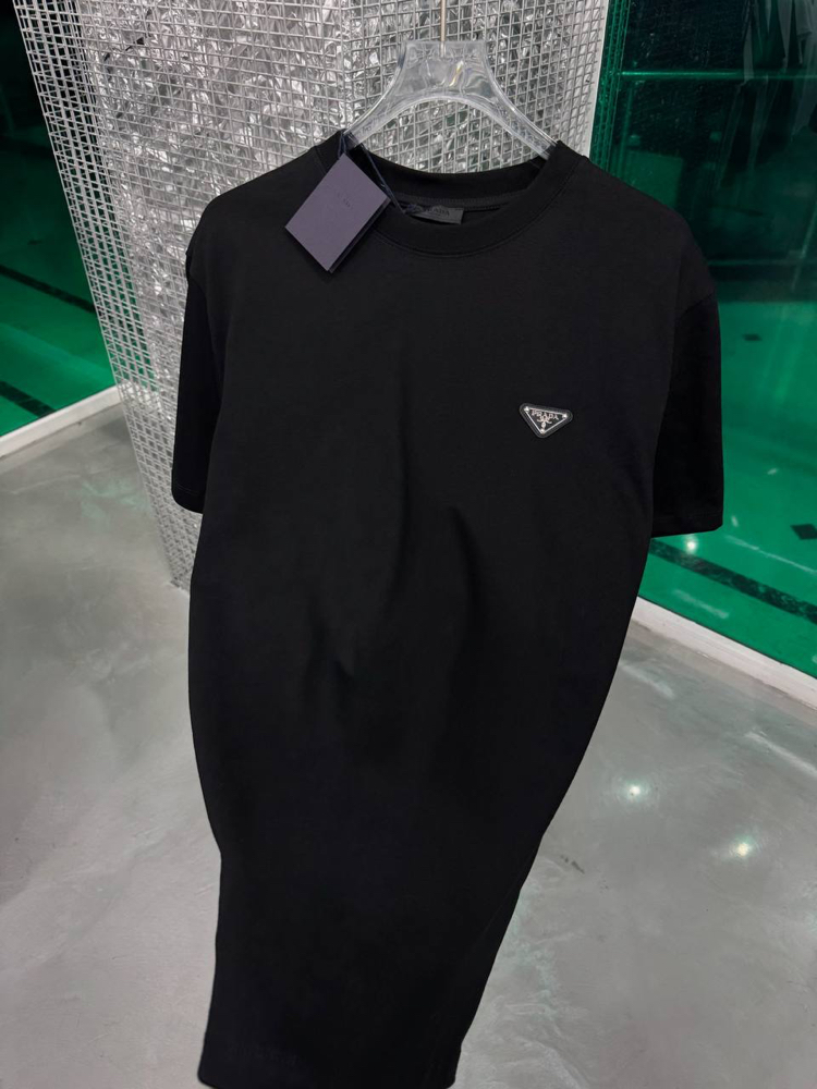 PRADA Logo Pamuklu Siyah T-Shirt