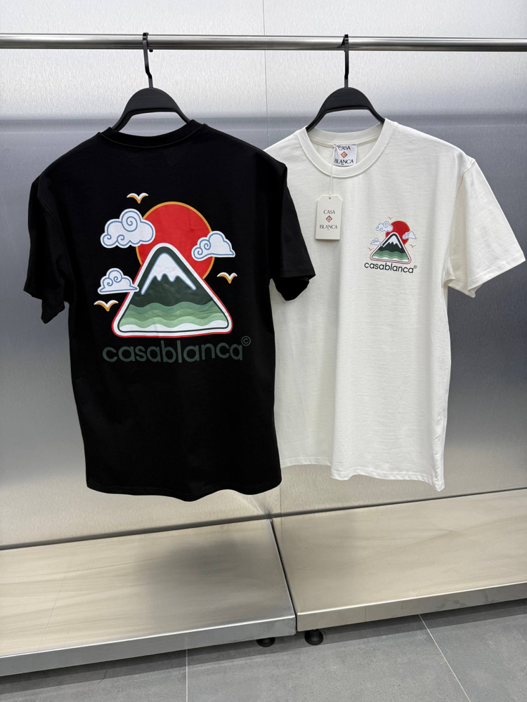 CASABLANCA Pamuklu T-shirt Beyaz