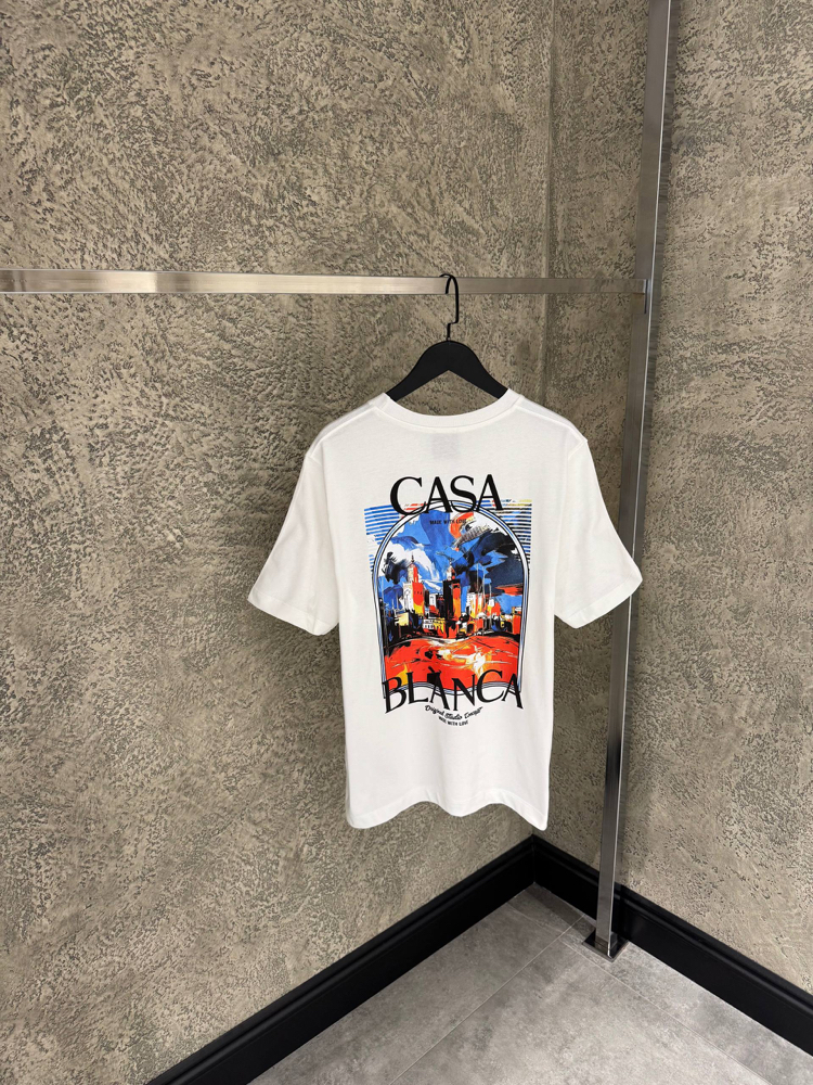CASABLANCA Pamuklu T-shirt Beyaz