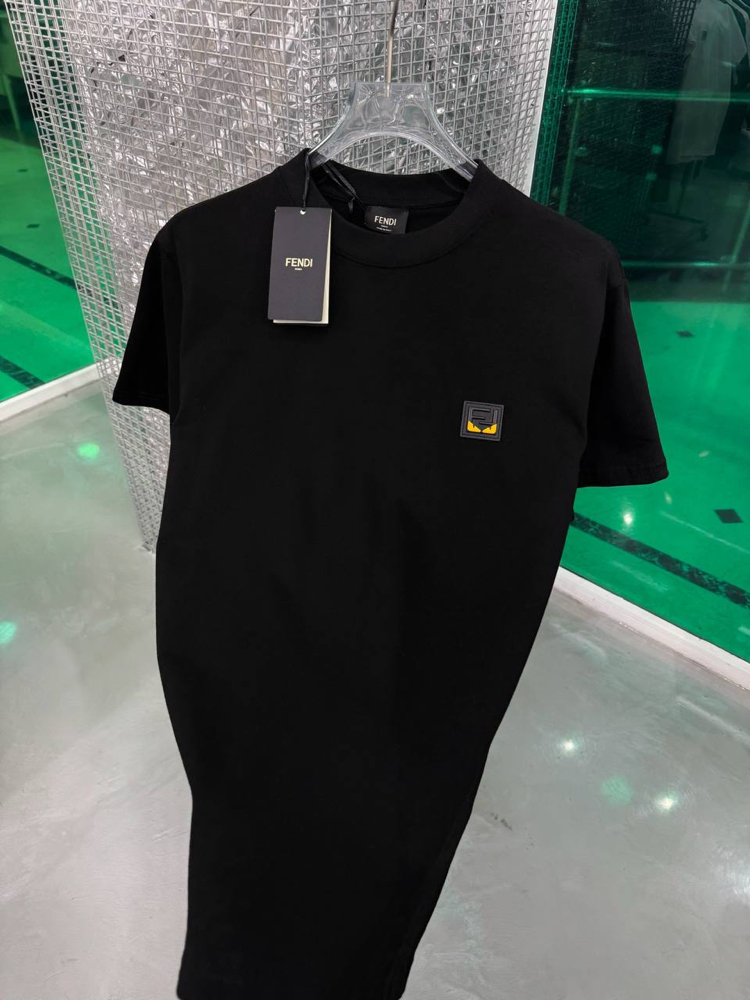 FENDI Siyah Pamuklu T-Shirt