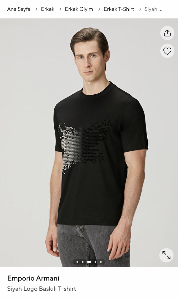 EMPERIO ARMANI Logo T-shirt Siyah 
