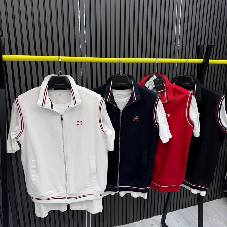 TOMMY HILFIGHER Mevsimlik Hafif Yelek Beyaz