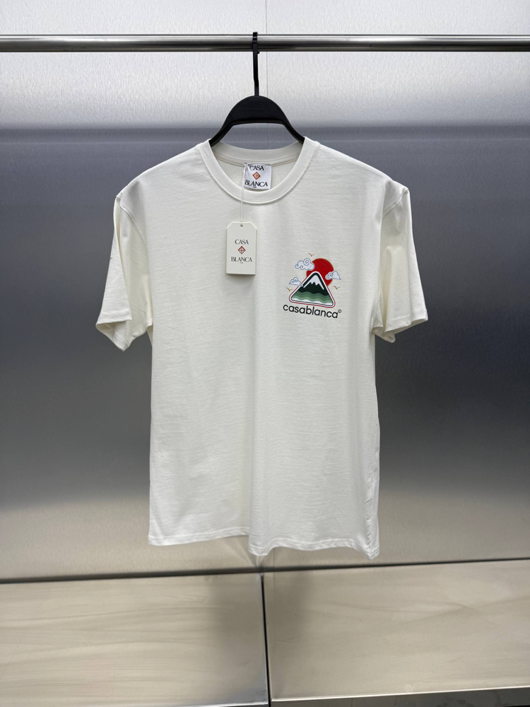 CASABLANCA Pamuklu T-shirt Beyaz