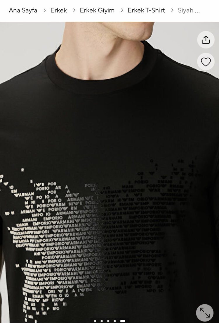 EMPERIO ARMANI Logo T-shirt Siyah 