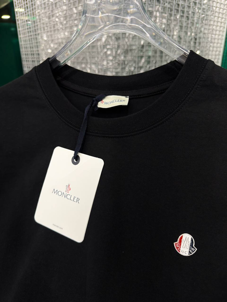 MONCLER Siyah Pamuklu T-Shirt