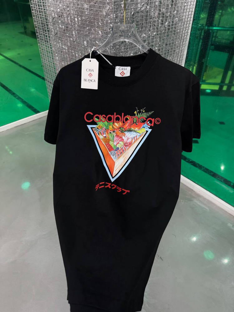 CASABLANCA Pamuklu T-shirt Siyah