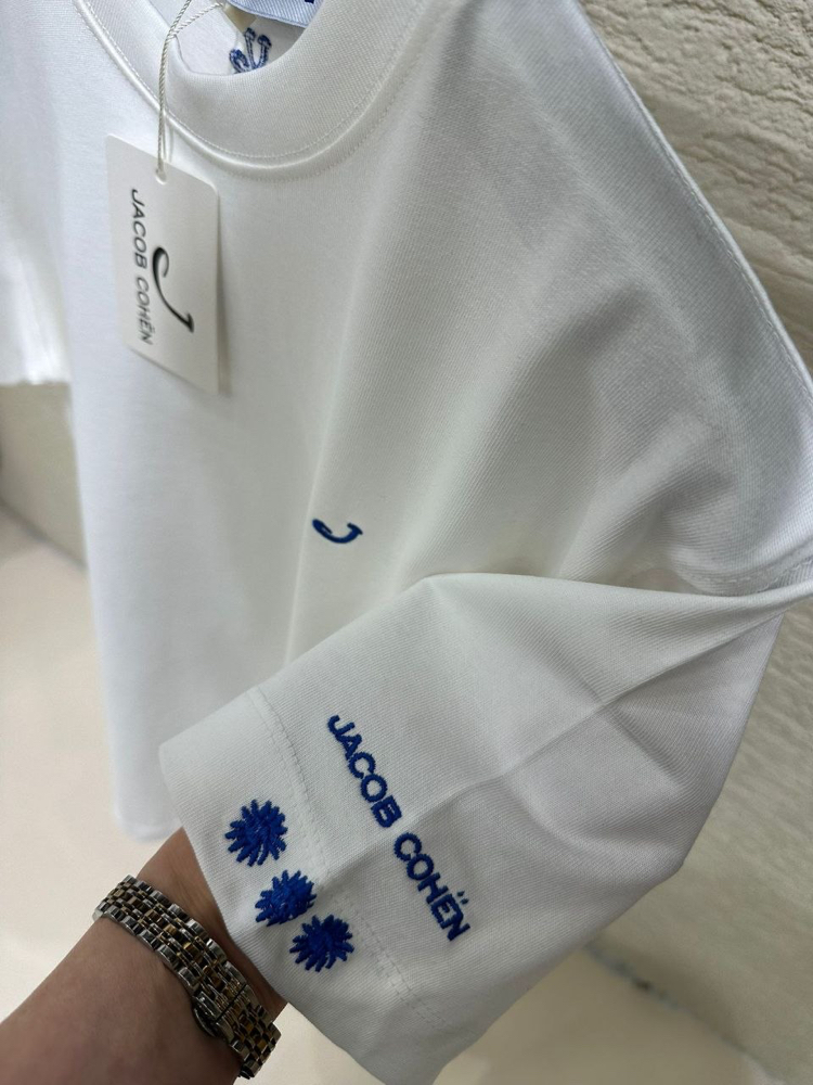 JACOB COHEN Pamuklu Beyaz T-shirt