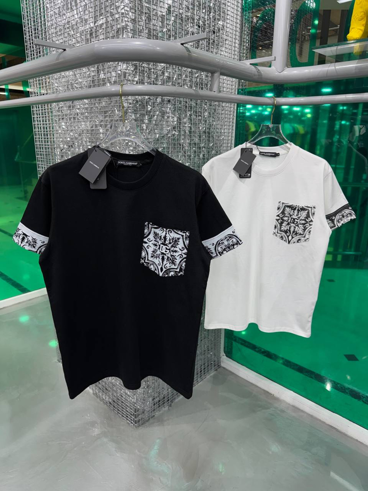 DOLCE&GABBANA Cepli Tasarım T-shirt Siyah