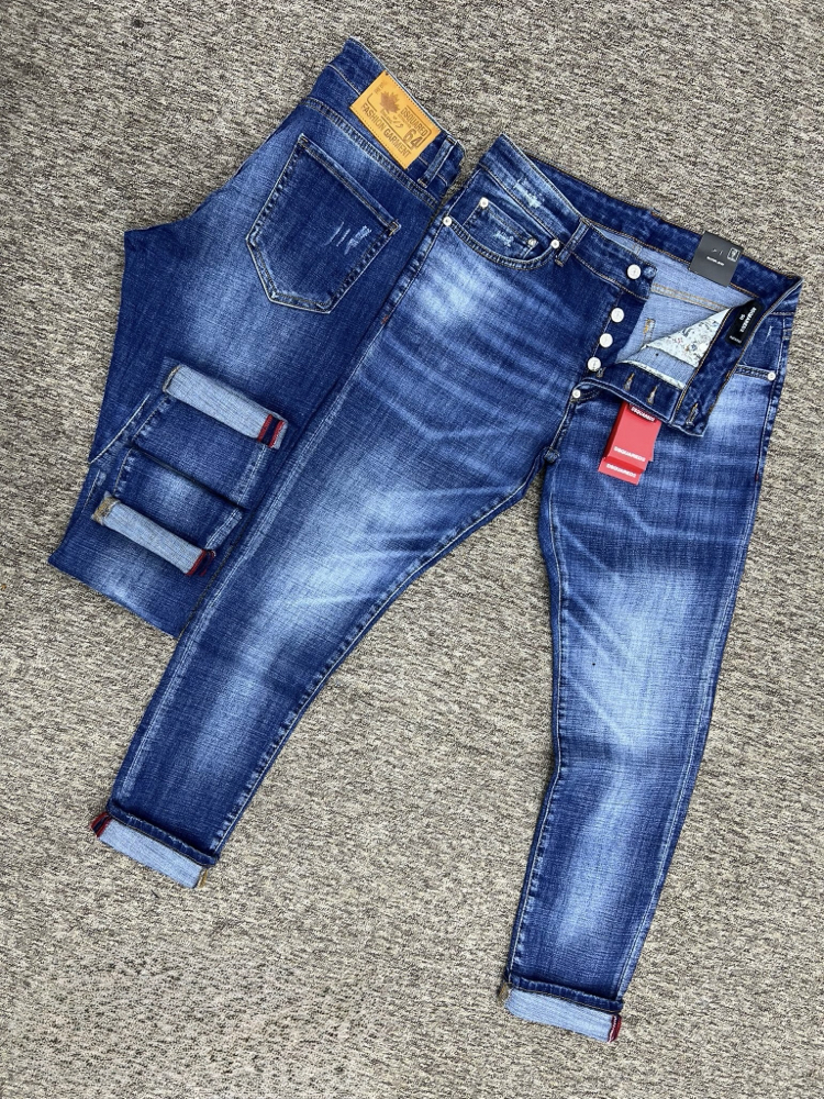 DSQUARED2 Blue Smoked Jean Denim